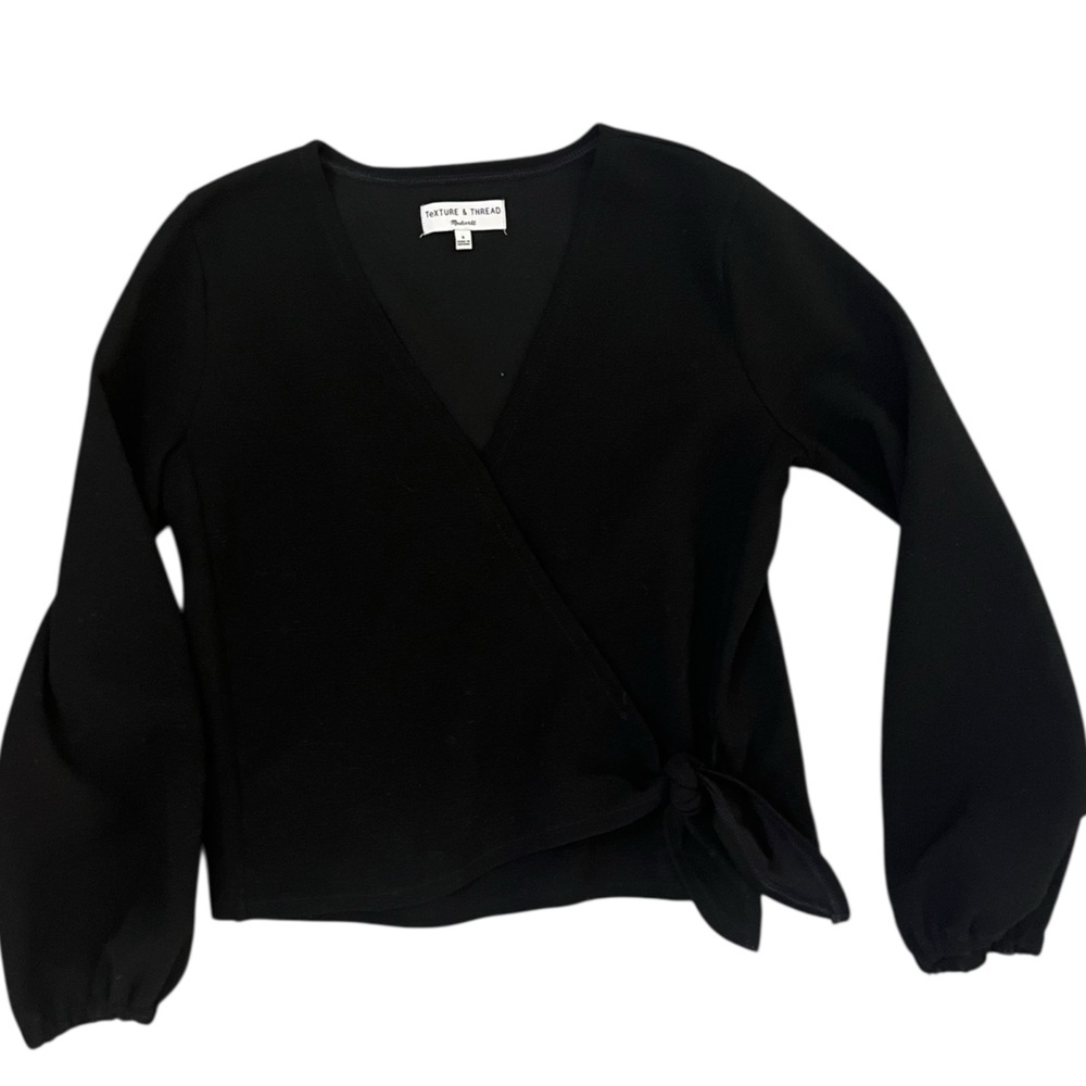 Madewell Texture and Thread Wrap Blouse size Small